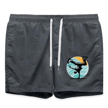 Breakdance - Badeshorts - Anthrazit - Vorne - AI Model Male 185 light (185cm)