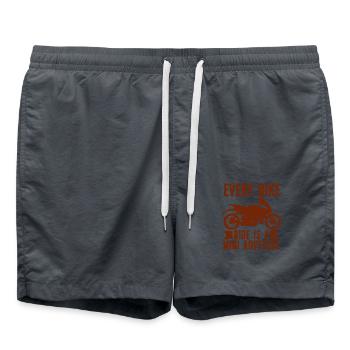 Motorrad Motocross Bike Racing Motorsport - Badeshorts - Anthrazit - Vorne - AI Model Male 185 light (185cm)