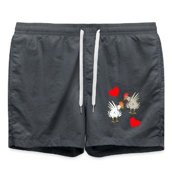 Chicken, chickens, poultry - Swim Trunks - anthracite - Front - AI Model Male 185 light (185cm)