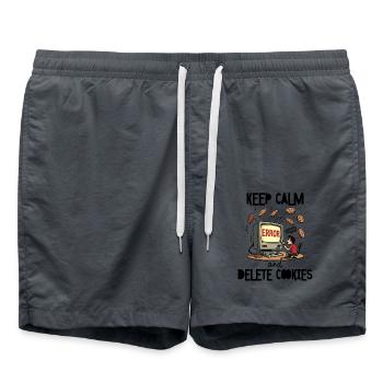 Restez calme et supprimez les cookies IT Nerd - Short de bain - charbon - Devant - AI Model Male 185 light (185cm)
