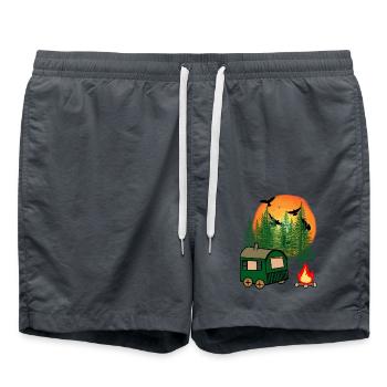 Construction trailer Leisure Outdoor Nature Nature Lovers - Swim Trunks - anthracite - Front - AI Model Male 185 light (185cm)