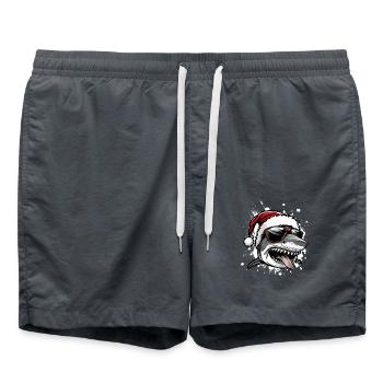 Hai Weihnachten Lustig - Badeshorts - Anthrazit - Vorne - AI Model Male 185 light (185cm)