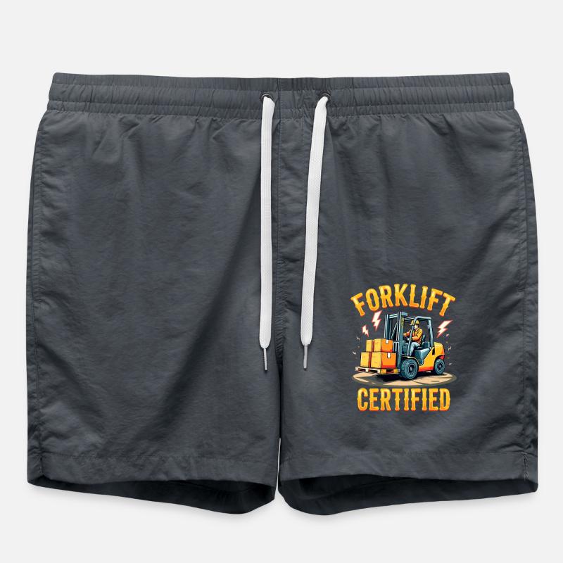 Forklift Certified Gabelstapler - Badeshorts - Anthrazit