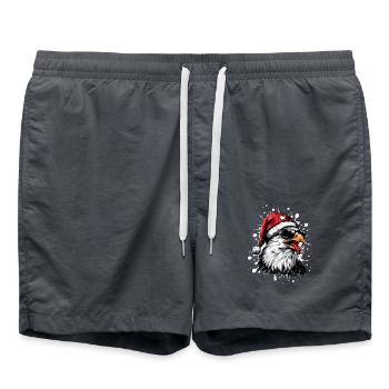 Eagle Christmas Funny - Swim Trunks - anthracite - Front - AI Model Male 185 light (185cm)