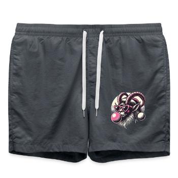 Krampus Christmas Sigma Male Cool - Swim Trunks - anthracite - Front - AI Model Male 185 light (185cm)