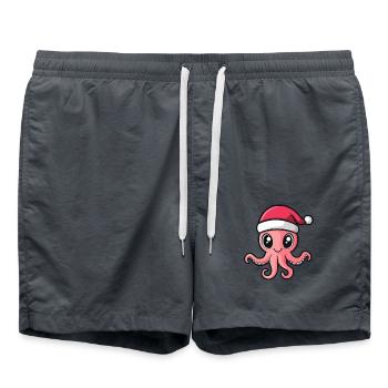 Noël de poulpe - Short de bain - charbon - Devant - AI Model Male 185 light (185cm)