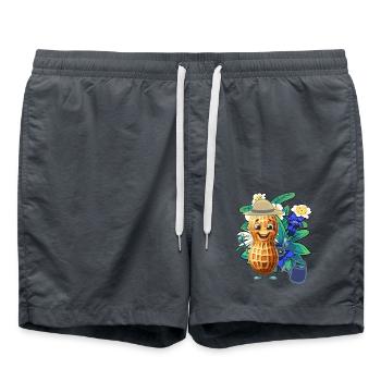 Peanut Spring Gardener Flowers Nature Lover - Swim Trunks - anthracite - Front - AI Model Male 185 light (185cm)