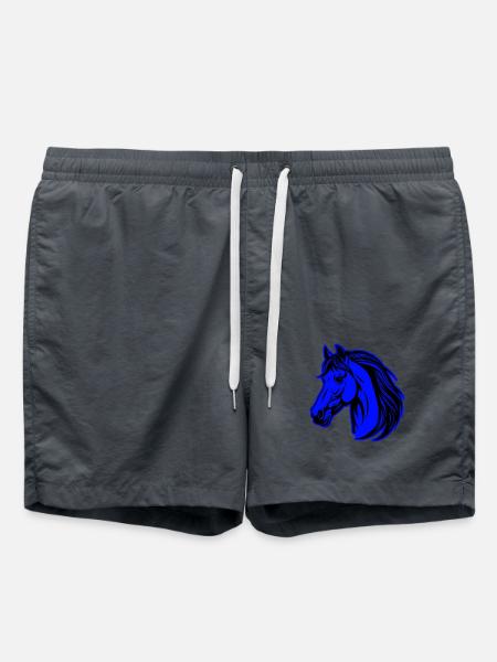 Portrait d’animal de cheval - Short de bain - charbon