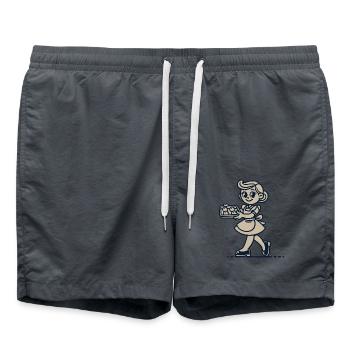 Cheerful cook with biscuits - Swim Trunks - anthracite - Front - AI Model Male 185 light (185cm)