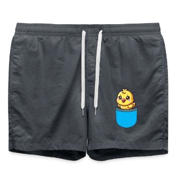 Chicks Easter Chicken - Swim Trunks - anthracite - Front - AI Model Male 185 light (185cm)