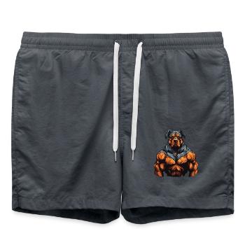 Dog Muscles Bodybuilding - Swim Trunks - anthracite - Front - AI Model Male 185 light (185cm)