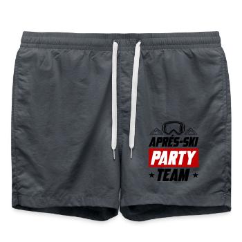 Après Ski Party Team - Swim Trunks - anthracite - Front - AI Model Male 185 light (185cm)