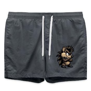 Bande dessinée hérisson - Short de bain - charbon - Devant - AI Model Male 185 light (185cm)