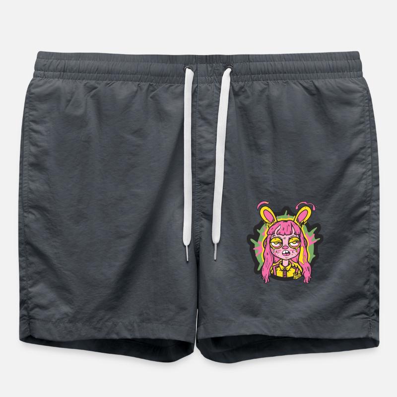 A strange rabbit - Swim Trunks - anthracite