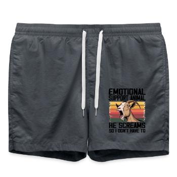 Emotional Support Animal - Swim Trunks - anthracite - Front - AI Model Male 185 light (185cm)