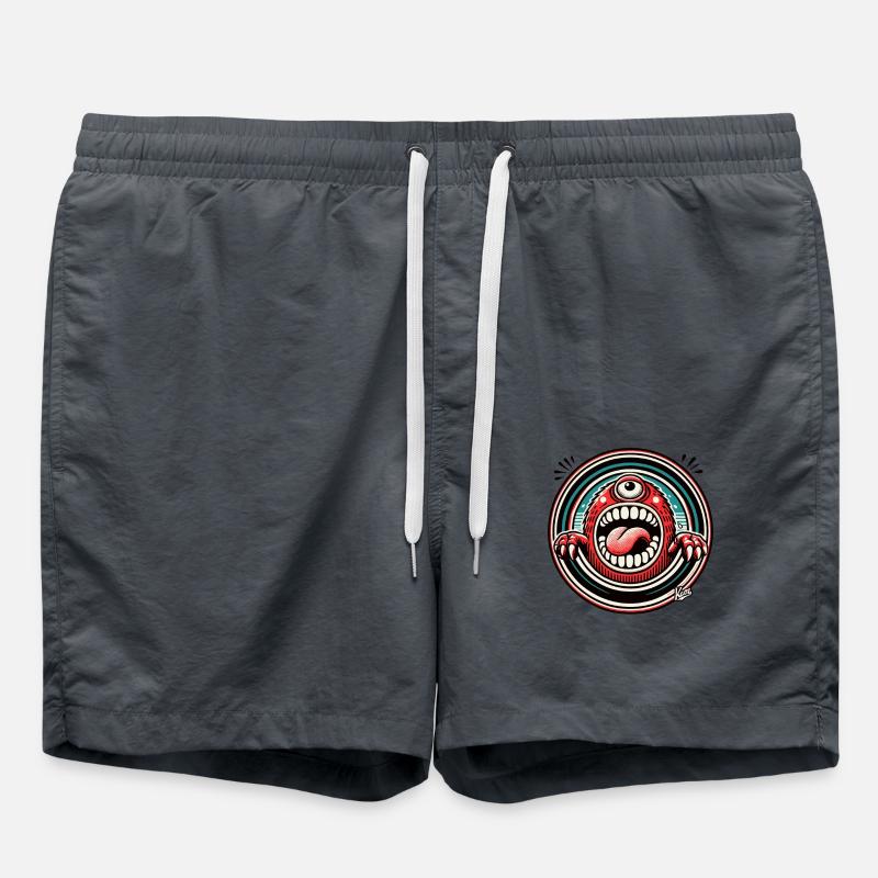 Crazy Funny Monster Cyclops - Swim Trunks - anthracite