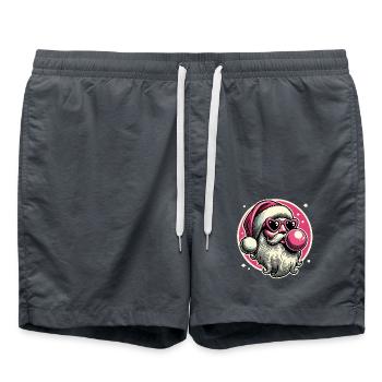 Cool Sigma Santa Christmas Style - Swim Trunks - anthracite - Front - AI Model Male 185 light (185cm)