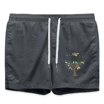 Apprendre et grandir par le jeu – conception de motifs pour enfants - Short de bain - charbon - Devant - AI Model Male 185 light (185cm)