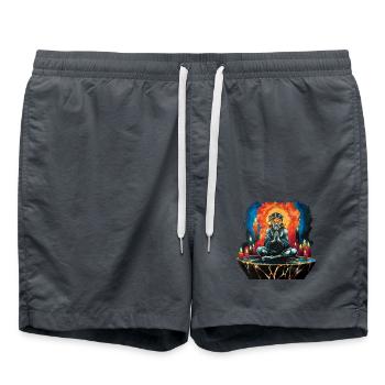 NATURAL PEACE OF SOUL - Swim Trunks - anthracite - Front - AI Model Male 185 light (185cm)