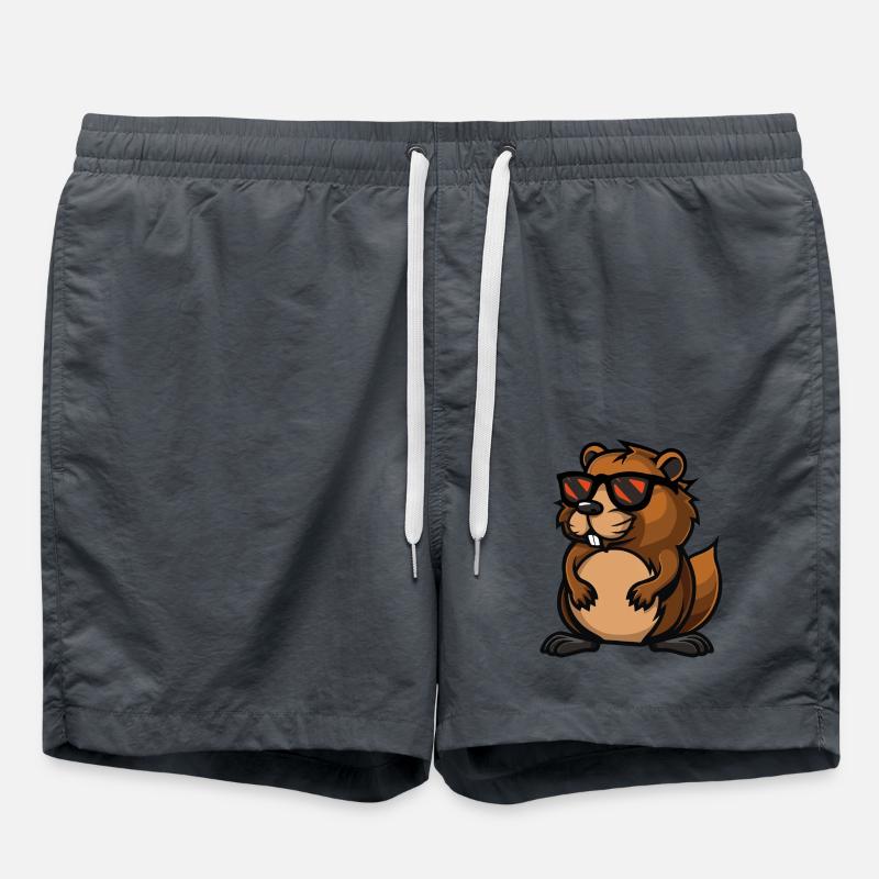Castor - Short de bain - charbon