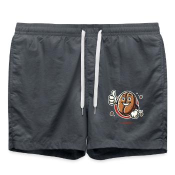 Pouce levé d’un grain de café joyeux - Short de bain - charbon - Devant - AI Model Male 185 light (185cm)