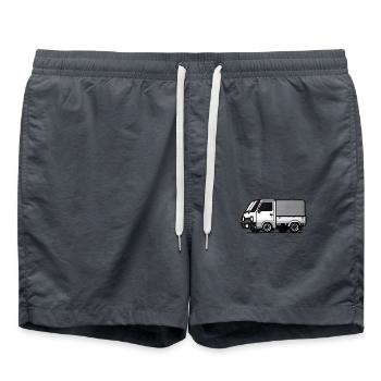 jSimple Kei Truck Japanese Car - Badeshorts - Anthrazit - Vorne - AI Model Male 185 light (185cm)