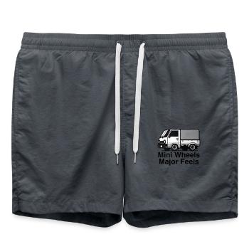 Wheels Major Feels Japanese Kei Truck Lovers - Badeshorts - Anthrazit - Vorne - AI Model Male 185 light (185cm)