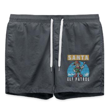 Noël Père Noël Patrouille Patrouille Tricot - Short de bain - charbon - Devant - AI Model Male 185 light (185cm)