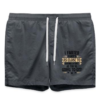 J’adore péter une blague drôle - Short de bain - charbon - Devant - AI Model Male 185 light (185cm)