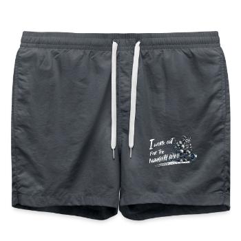 Krampus célèbre la forme physique pour les effrontés - Short de bain - charbon - Devant - AI Model Male 185 light (185cm)