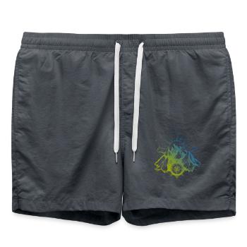 Icône de boussole de montagne - Short de bain - charbon - Devant - AI Model Male 185 light (185cm)
