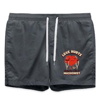 L’amour fait mal - Short de bain - charbon - Devant - AI Model Male 185 light (185cm)
