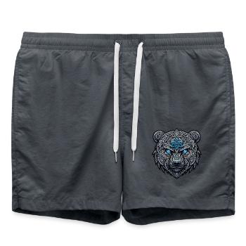 Ours viking – Pouvoir et symbolisme nordiques - Short de bain - charbon - Devant - AI Model Male 185 light (185cm)