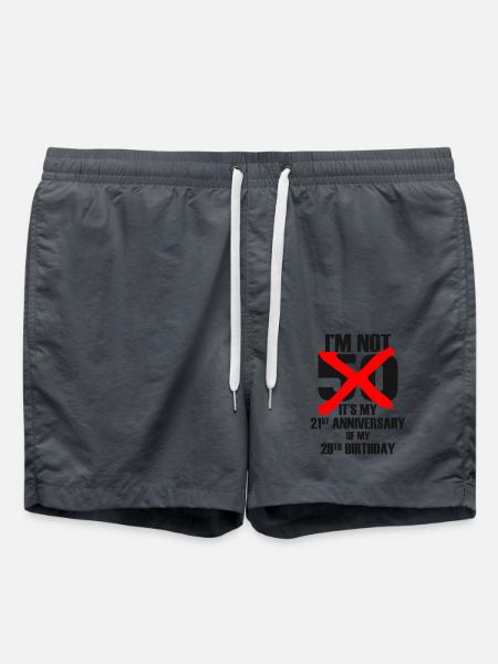 Jeg er ikke 50 - 50-års fødselsdag Ordsprog Citater - Badeshorts - charcoal
