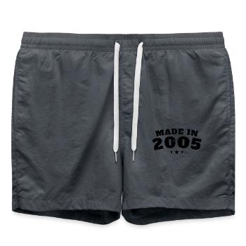Hergestellt im Jahr 2005 Vintage Geburtstagsgeschenk - Badeshorts - Anthrazit - Vorne - AI Model Male 185 light (185cm)
