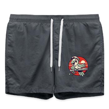 Capitaine Perroquet de la jungle - Short de bain - charbon - Devant - AI Model Male 185 light (185cm)