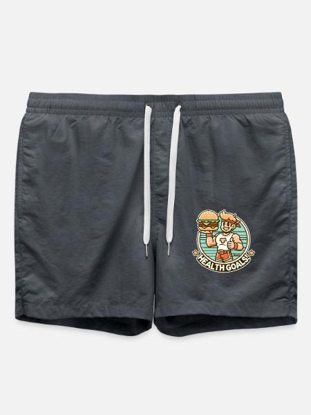 Health, Healthy Fitness Burger - Swim Trunks - anthracite