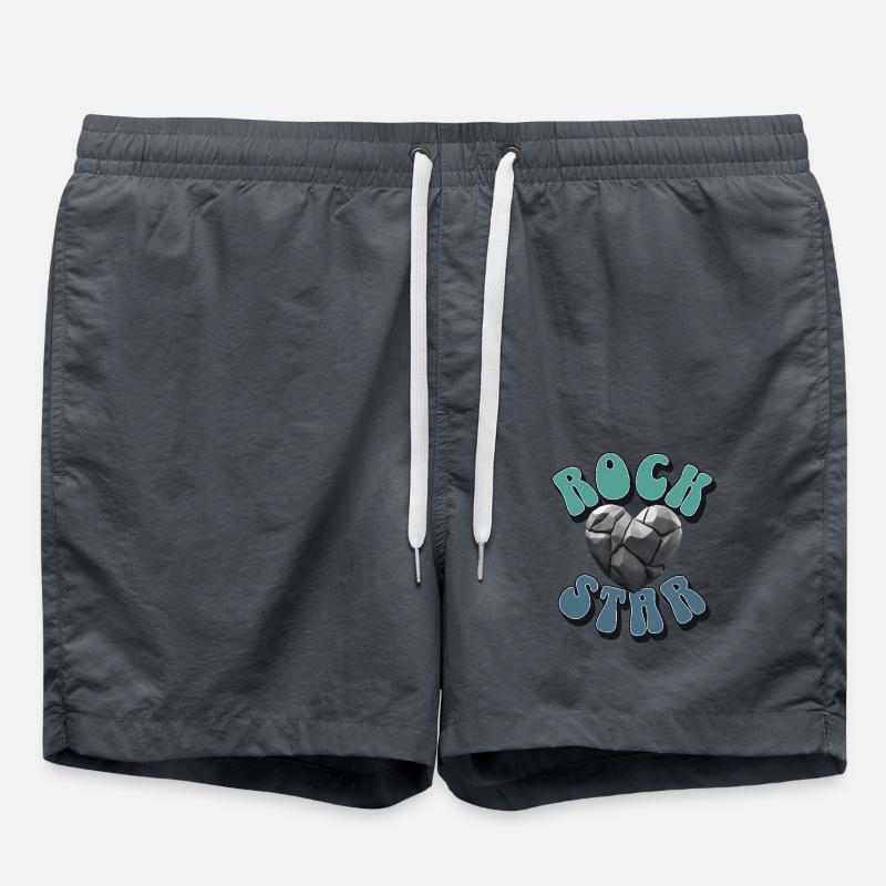 Steine - Badeshorts - Anthrazit