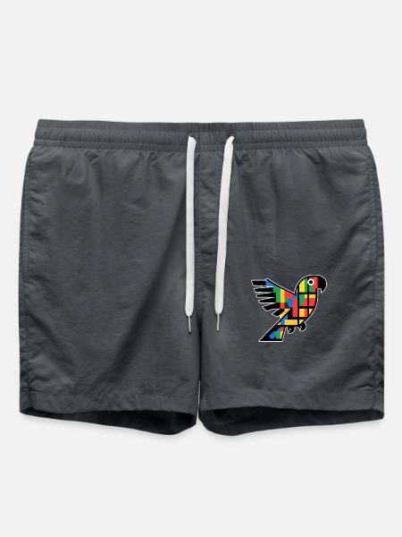 Abstract Cubism Parrot - Swim Trunks - anthracite