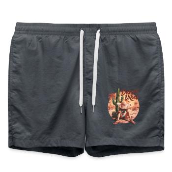 Sonnenuntergang Desert Vibes Urlaub Abenteuer - Badeshorts - Anthrazit - Vorne - AI Model Male 185 light (185cm)