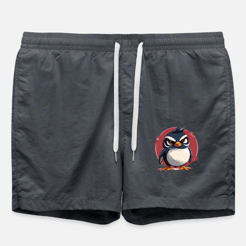Schlechte-Laune-Pinguin - Badeshorts - Anthrazit