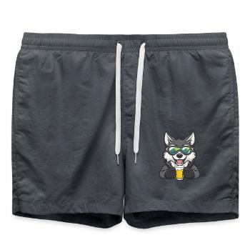 Wolf Apres Ski Bier - Badeshorts - Anthrazit - Vorne - AI Model Male 185 light (185cm)