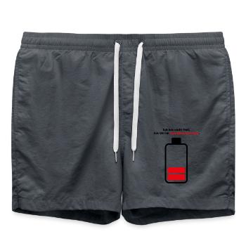 Ich bin nicht faul, ich bin im Energiesparmodus. - Badeshorts - Anthrazit - Vorne - AI Model Male 185 light (185cm)