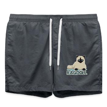 I Love Ragdoll Cat - Swim Trunks - anthracite - Front - AI Model Male 185 light (185cm)