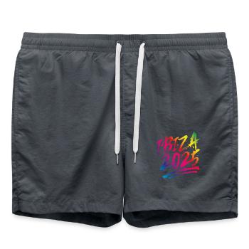 Ibiza 2025 Colorful - Swim Trunks - anthracite - Front - AI Model Male 185 light (185cm)