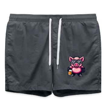 Pork Après-ski Beer Wild boar - Swim Trunks - anthracite - Front - AI Model Male 185 light (185cm)