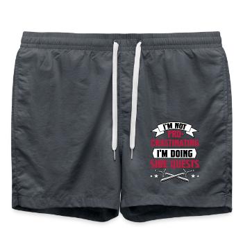 Procrastiner2 - Short de bain - charbon - Devant - AI Model Male 185 light (185cm)