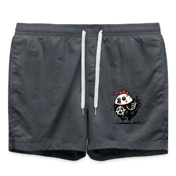 Drôle d’anarchie poulet - Short de bain - charbon - Devant - AI Model Male 185 light (185cm)