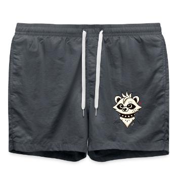 Anarchie Punk Raton laveur - Short de bain - charbon - Devant - AI Model Male 185 light (185cm)