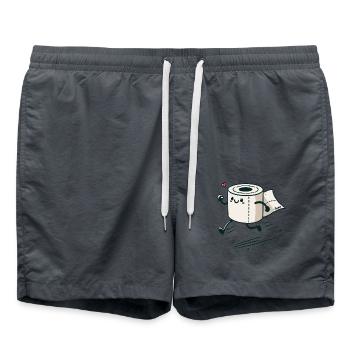 Quick Emergency Toilet Paper - Swim Trunks - anthracite - Front - AI Model Male 185 light (185cm)
